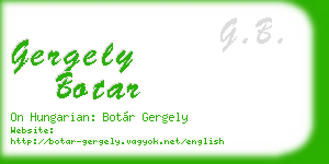 gergely botar business card